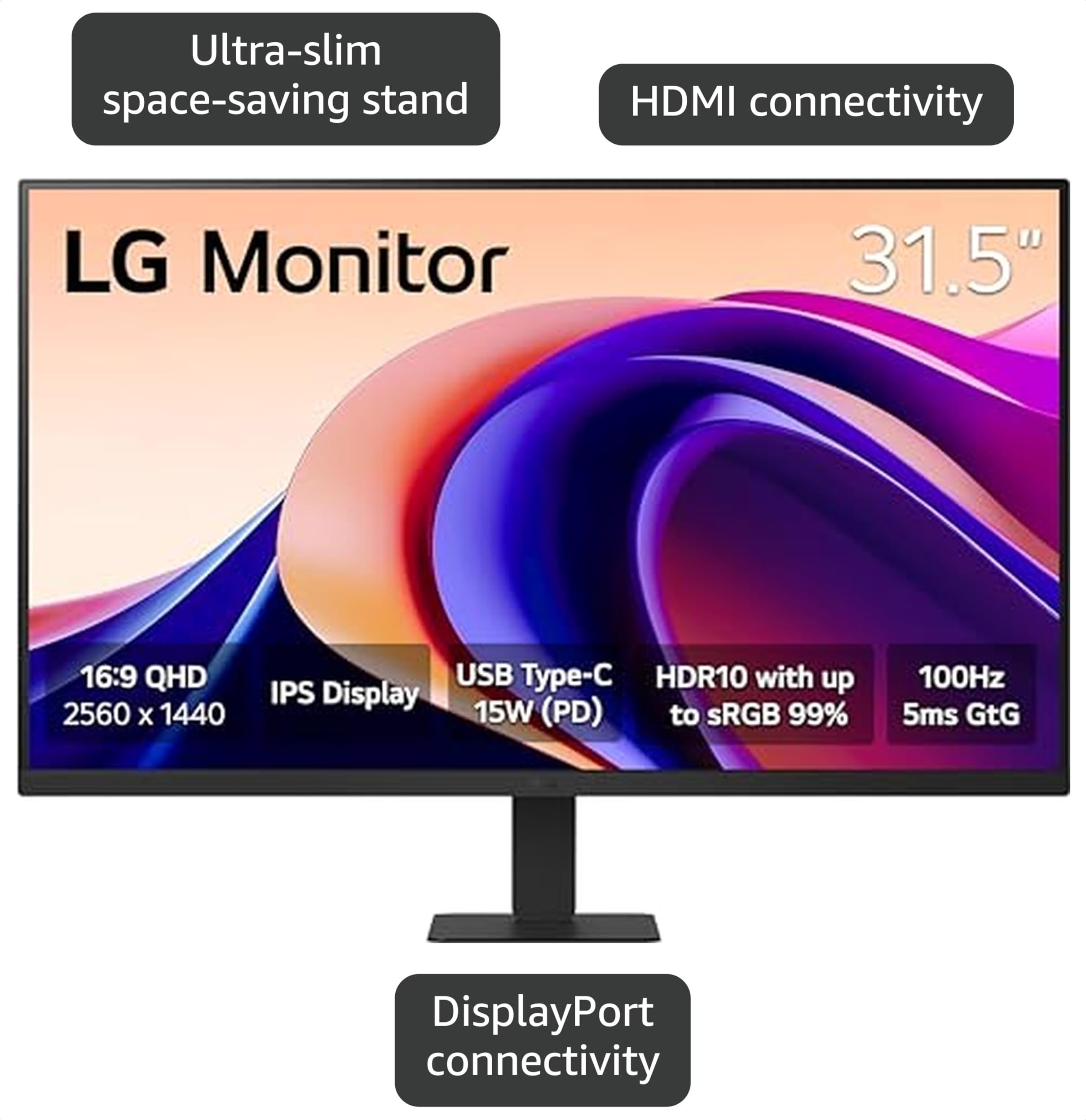 Amazon.com: LG QHD 32-Inch Computer Monitor 32QN600-B, IPS with